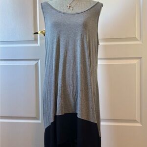 Gray and Black Sleeveless Women's Dress